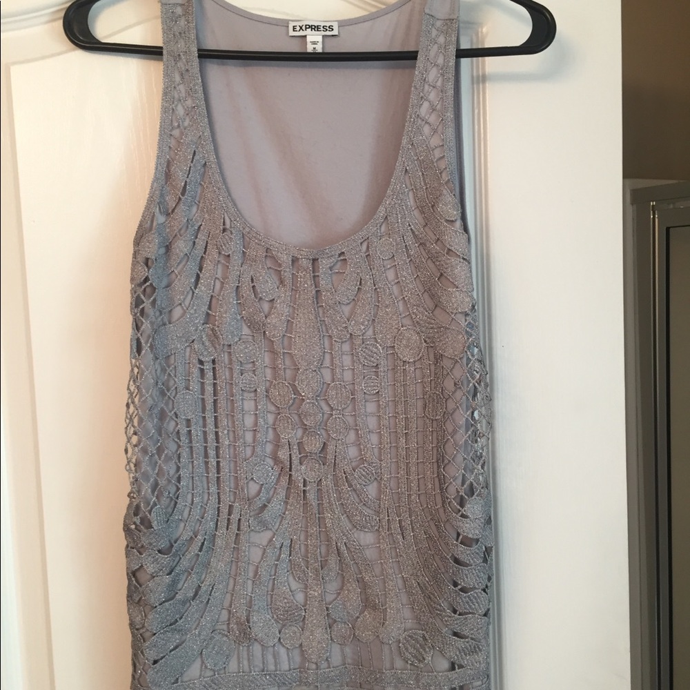 Lace overlay tank